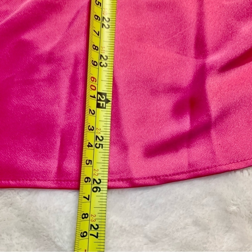 NWT Cami XXL The Drop Christy Cami Hot Pink Satin Adjustable Spaghetti Straps - Picture 14 of 16